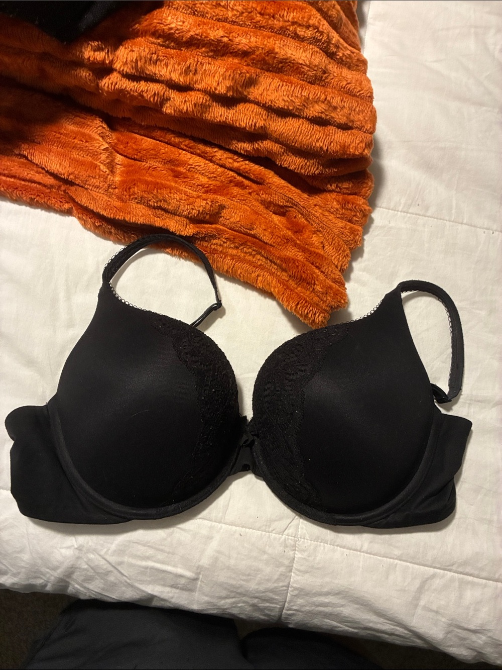 Victoria's Secret Black Lace-Trim Push-Up Bra